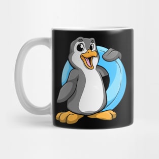 Penguin at Swimming with Swimming ring Mug